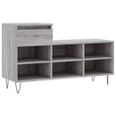 skoskab 102x36x60 cm konstrueret træ grå sonoma-eg