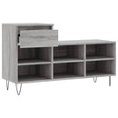 skoskab 102x36x60 cm konstrueret træ grå sonoma-eg