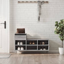 skoskab 102x36x60 cm konstrueret træ grå sonoma-eg