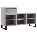 skoskab 102x36x60 cm konstrueret træ grå sonoma-eg