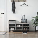 skoskab 102x36x60 cm konstrueret træ grå sonoma-eg