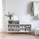 skoreol 102x36x60 cm konstrueret træ hvid højglans