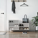 skoreol 102x36x60 cm konstrueret træ hvid højglans
