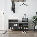skoskab 102x36x60 cm konstrueret træ grå sonoma-eg