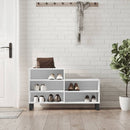 skoreol 102x36x60 cm konstrueret træ hvid højglans