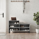skoskab 102x36x60 cm konstrueret træ grå sonoma-eg