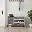 skoskab 102x36x60 cm konstrueret træ grå sonoma-eg