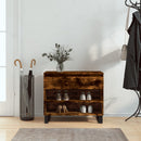 skoskab 70x36x60 cm konstrueret træ røget egetræsfarve