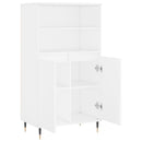 skab 60x36x110 cm konstrueret træ hvid