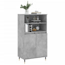 skab 60x36x110 cm konstrueret træ Betongrå