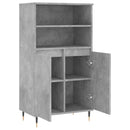 skab 60x36x110 cm konstrueret træ Betongrå