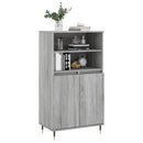 skab 60x36x110 cm konstrueret træ Grå sonoma-eg