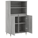 skab 60x36x110 cm konstrueret træ Grå sonoma-eg