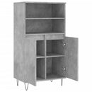 skab 60x36x110 cm konstrueret træ Betongrå