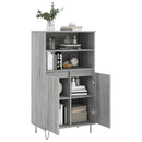 skab 60x36x110 cm konstrueret træ Grå sonoma-eg