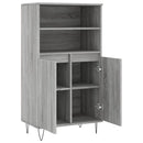 skab 60x36x110 cm konstrueret træ Grå sonoma-eg