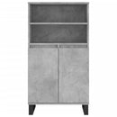 skab 60x36x110 cm konstrueret træ Betongrå