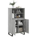 skab 60x36x110 cm konstrueret træ Grå sonoma-eg