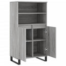 skab 60x36x110 cm konstrueret træ Grå sonoma-eg