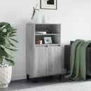 skab 60x36x110 cm konstrueret træ Grå sonoma-eg