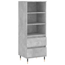 skab 40x36x110 cm konstrueret træ betongrå