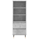skab 40x36x110 cm konstrueret træ betongrå