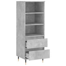 skab 40x36x110 cm konstrueret træ betongrå