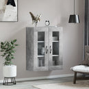 vægskab 69,5x34x90 cm konstrueret træ betongrå