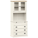 skænk VIGO 80x40x176 cm massivt fyrretræ hvid