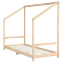 sengeramme til juniorseng 80x200 cm massivt fyrretræ