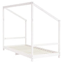 sengeramme til juniorseng 90x200 cm massivt fyrretræ hvid