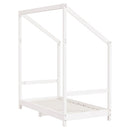 sengeramme til juniorseng 70x140 cm massivt fyrretræ hvid