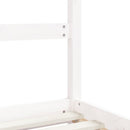 sengeramme til juniorseng 70x140 cm massivt fyrretræ hvid