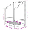 sengeramme til juniorseng 70x140 cm massivt fyrretræ hvid