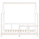 sengeramme til juniorseng 70x140 cm massivt fyrretræ hvid