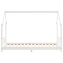 sengeramme til juniorseng 90x190 cm massivt fyrretræ hvid