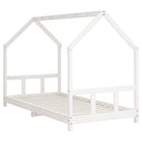 sengeramme til juniorseng 90x190 cm massivt fyrretræ hvid