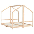 sengeramme til juniorseng 2x(80x200) cm massivt fyrretræ
