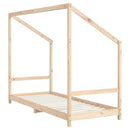 sengeramme til juniorseng 2x(80x200) cm massivt fyrretræ