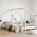 sengeramme til juniorseng 2x(90x200) cm massivt fyrretræ