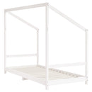 sengeramme til juniorseng 2x(90x200) cm massivt fyrretræ hvid