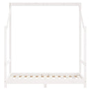 sengeramme til juniorseng 2x(70x140) cm massivt fyrretræ hvid