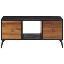 sofabord 90x50x41 cm massivt genbrugsteak