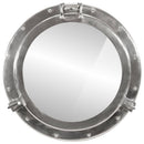 koøjespejl diam. 50 cm væghængt aluminium og glas