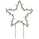 julestjerne med jordspyd 3 stk. 50 LED'er 29 cm