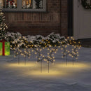 julestjerne med jordspyd 3 stk. 50 LED'er 29 cm