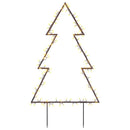 juledekoration med jordspyd juletræsfigur 115 LED'er 90 cm