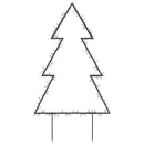 juledekoration med jordspyd juletræsfigur 115 LED'er 90 cm