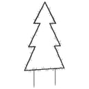 juledekoration med jordspyd juletræsfigur 115 LED'er 90 cm