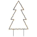 juledekoration med jordspyd juletræsfigur 80 LED'er 60 cm